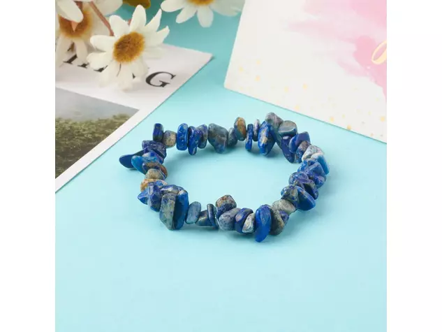 Nyitottság lápisz lazuli szemcse ásvány karkötő