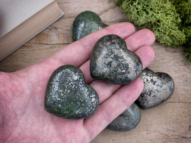 Heart zöld gránit nagy ásvány szív