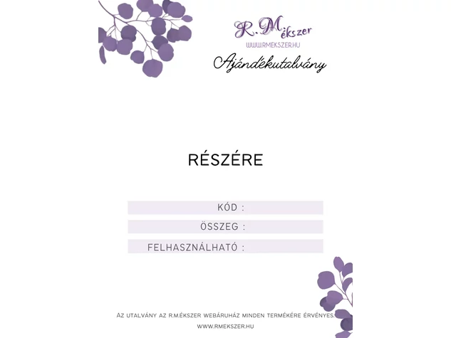 RMékszer ajándékutalvány