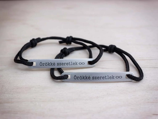 Örökké szeretlek microcord páros karkötő