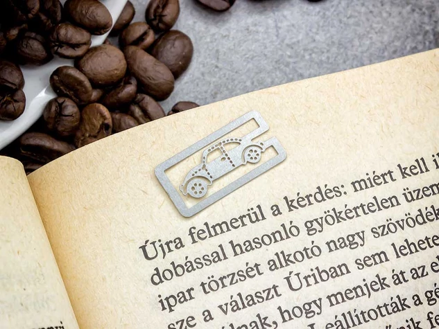 Bogár autó oldaljelölő acél könyvjelző