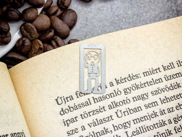 Wow oldaljelölő acél könyvjelző