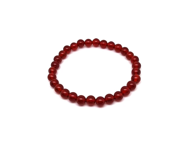 Karneol golyó karkötő 6mm