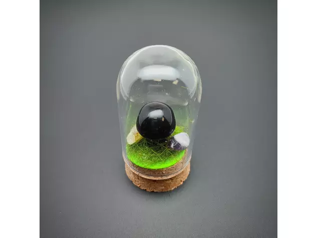 Gomba obszidián üvegben 3x6,5cm