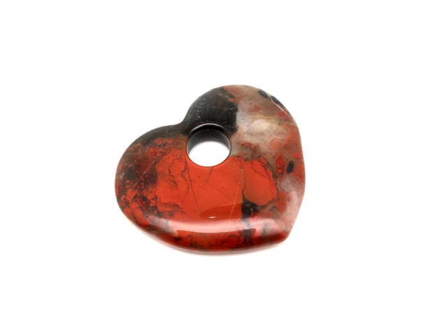 Jáspis breccsa fánk szív 35x33mm