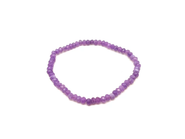 Achát fazettált szin lila korong kari 4x3mm