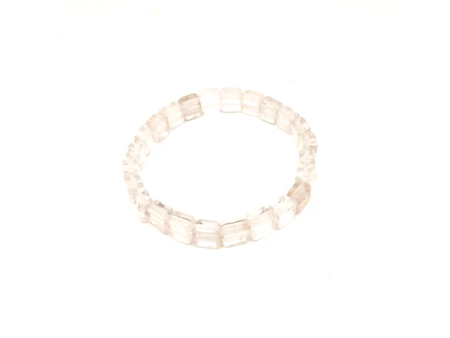 Hegyikristály négyzet karkötő 8x8x5,5mm