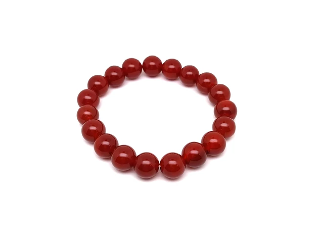 Karneol golyó karkötő 10mm