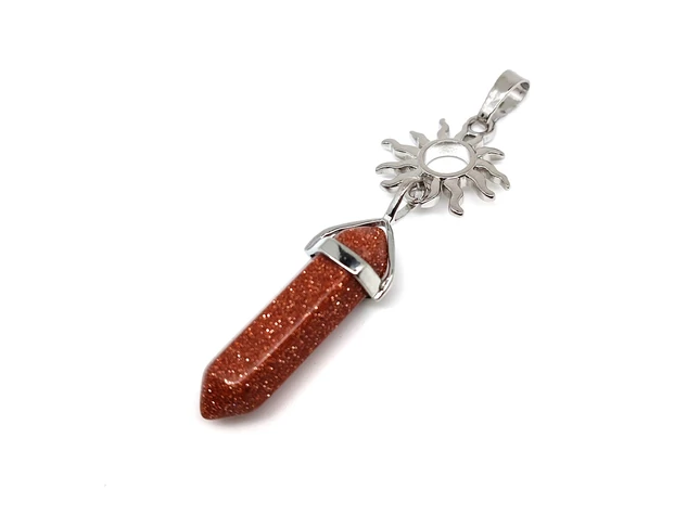 Vogel medál fém nap Goldstone vörös 8x35mm