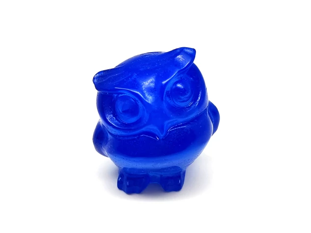 Figura Üveg kék bagoly 4cm