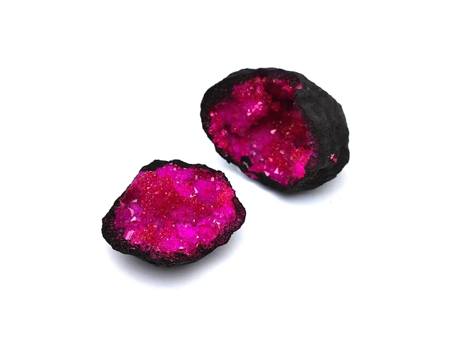 Kvarc geóda pink fekete külső XS