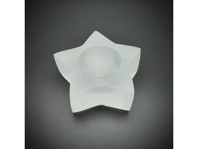Szelenit mécsestartó csillag 8cm