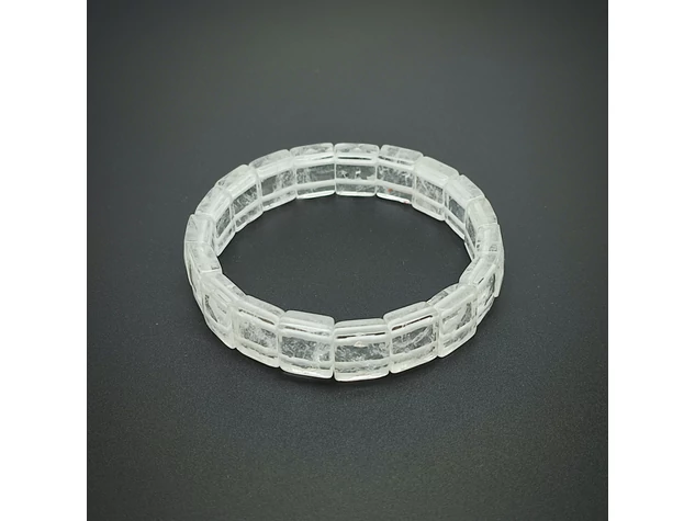 Hegyikristály fazettált téglalap karkötő 12x10mm