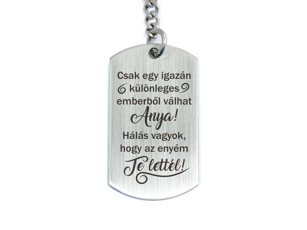 Te lettél az Anyukám acél medálos kulcstartó