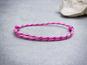 Motivált pink paracord karkötő