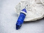 Lápisz lazuli kétcsúcsos ásvány medál